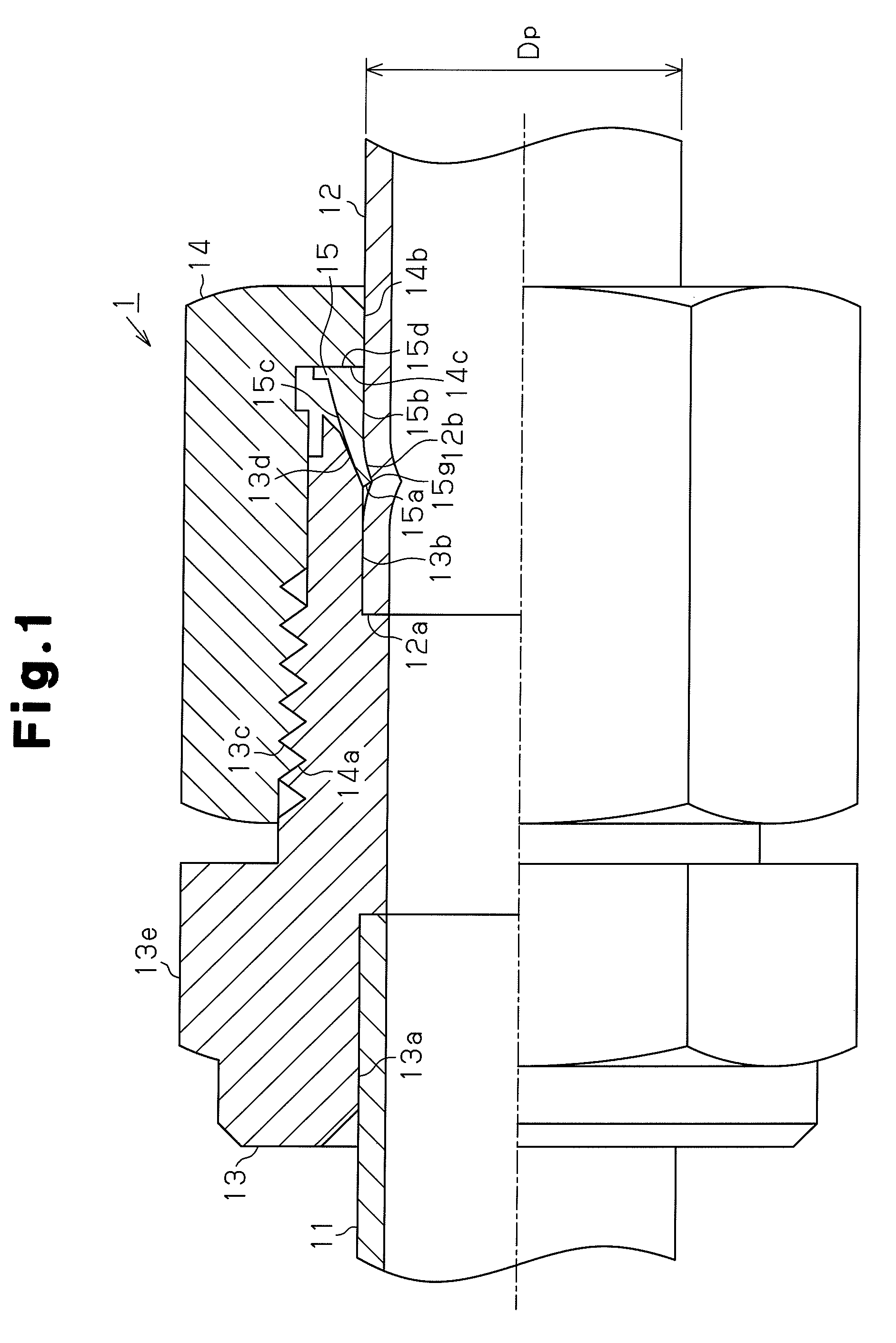 Pipe joint, refrigeration device, heat pump hot water supply device, closing valve, water supply piping, method of connecting piping, and in-the field piping method