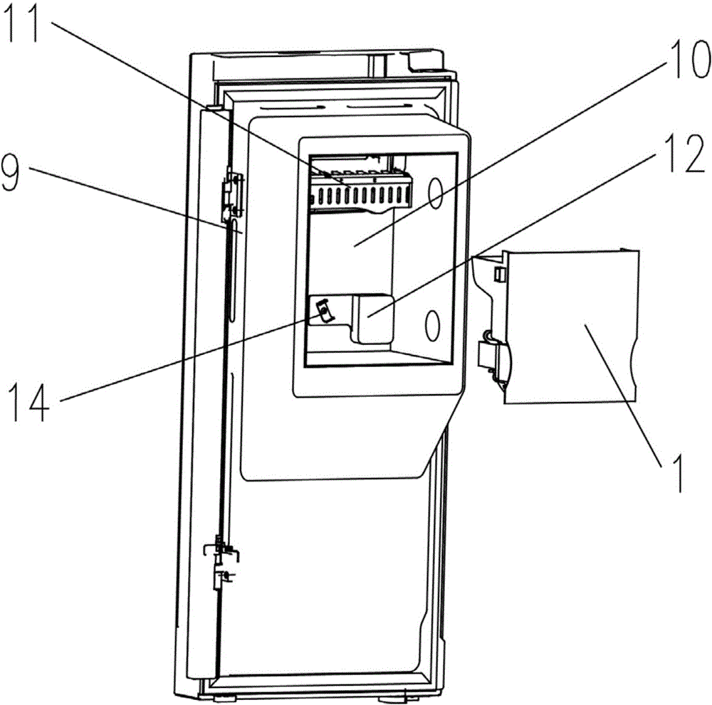 Ice storage box assembly of ice maker and refrigerator