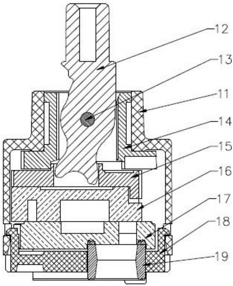 Control valve used for electric heating faucet and work method of control valve