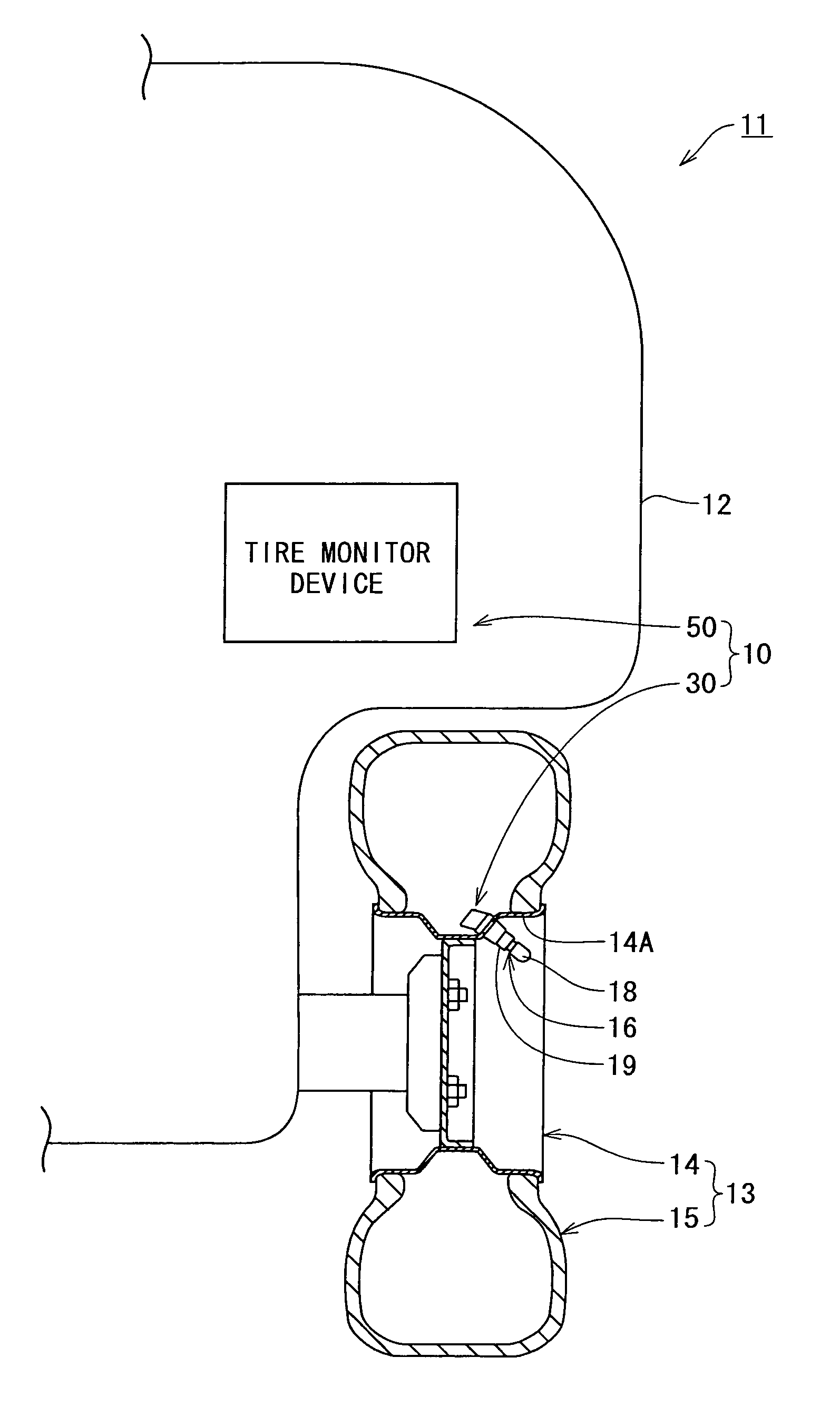 Tire monitor radio circuit and tire monitor system