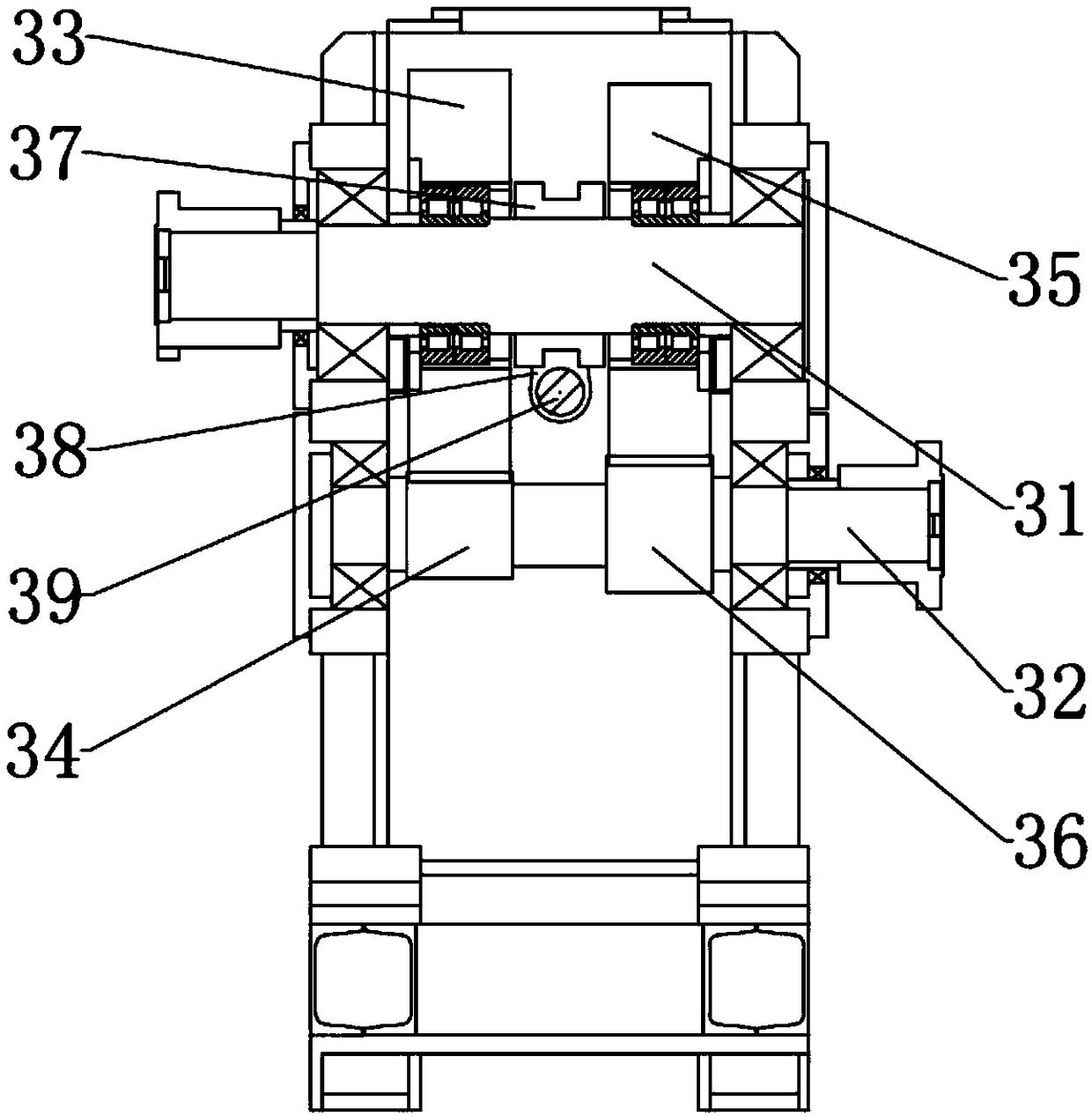 Tractor PTO testbed with speed raising box