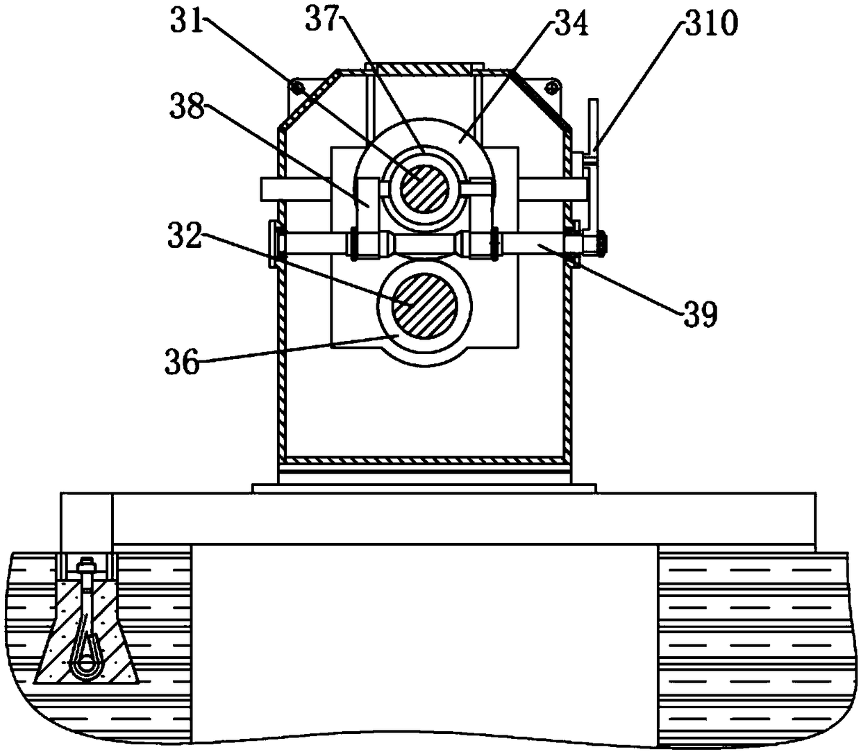 Tractor PTO testbed with speed raising box