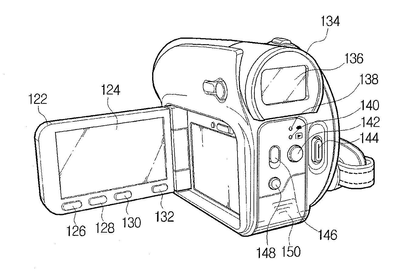 Photographing apparatus having displays and method of displaying image