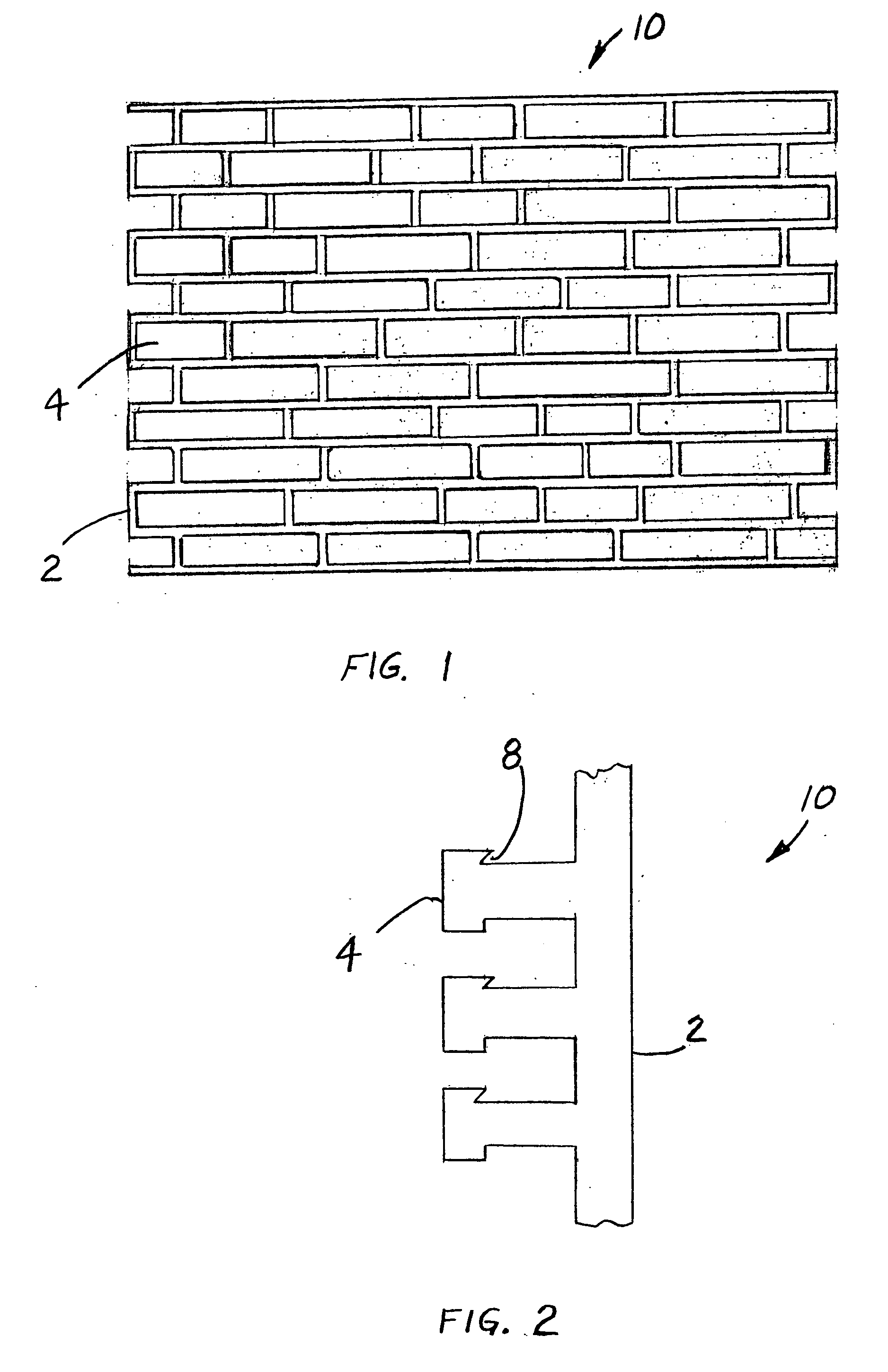 Brick patterned shelving