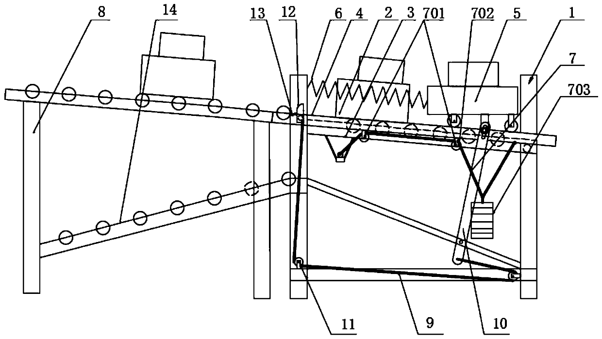 Pedal plate automatic empty-return device