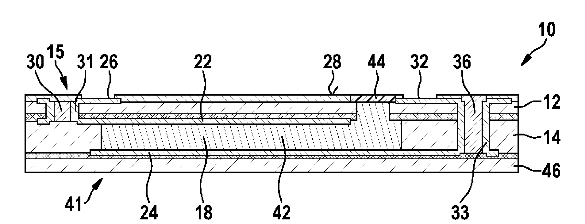 Carrier for electrical circuit with integrated energy store