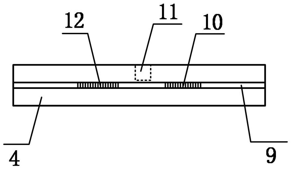 Two-parameter in-situ sensor based on waveguide grating, sensing system and preparation method