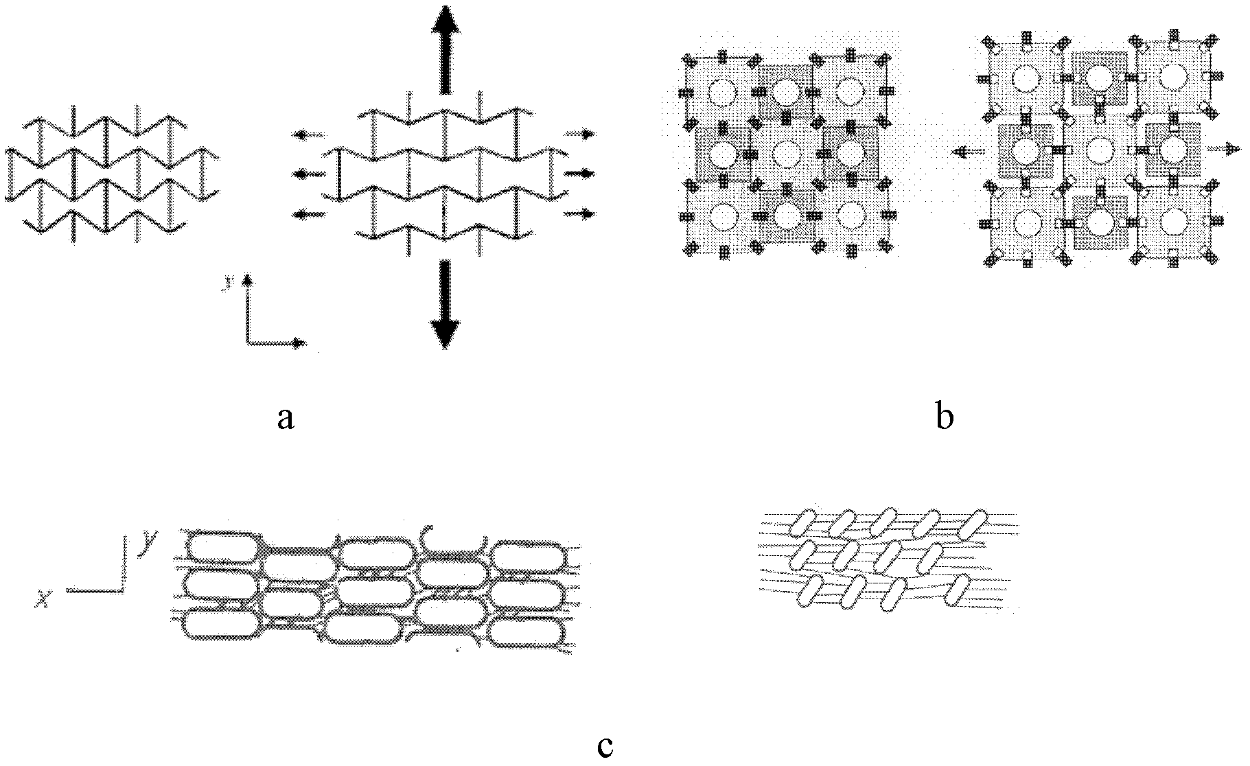 Bionic negative-Poisson's ratio material and preparation method thereof
