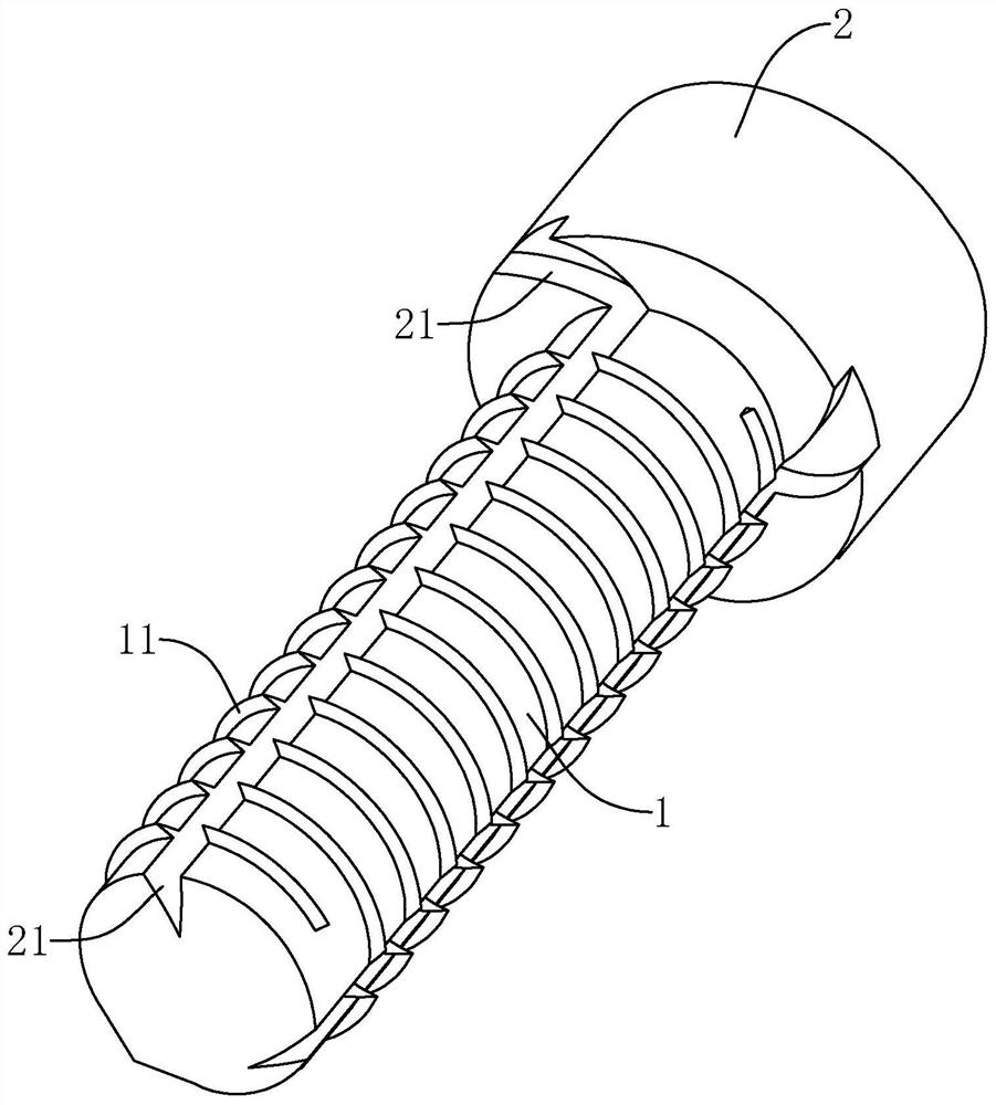 Anti-loose screw with special structure and processing technology of anti-loose screw