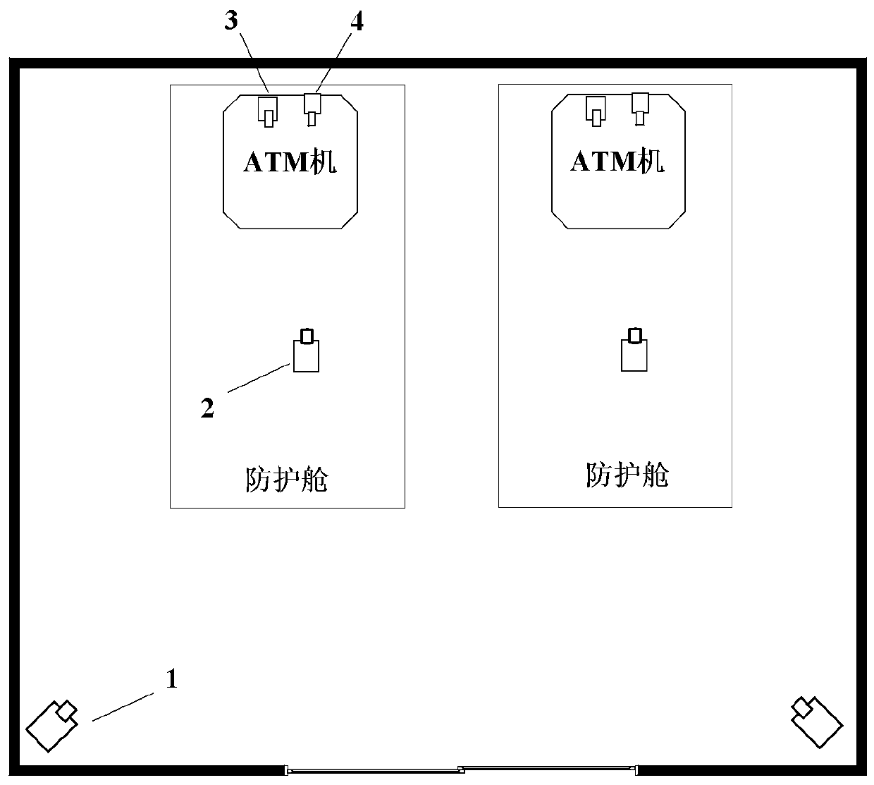 Automatic teller machine video monitoring method and device