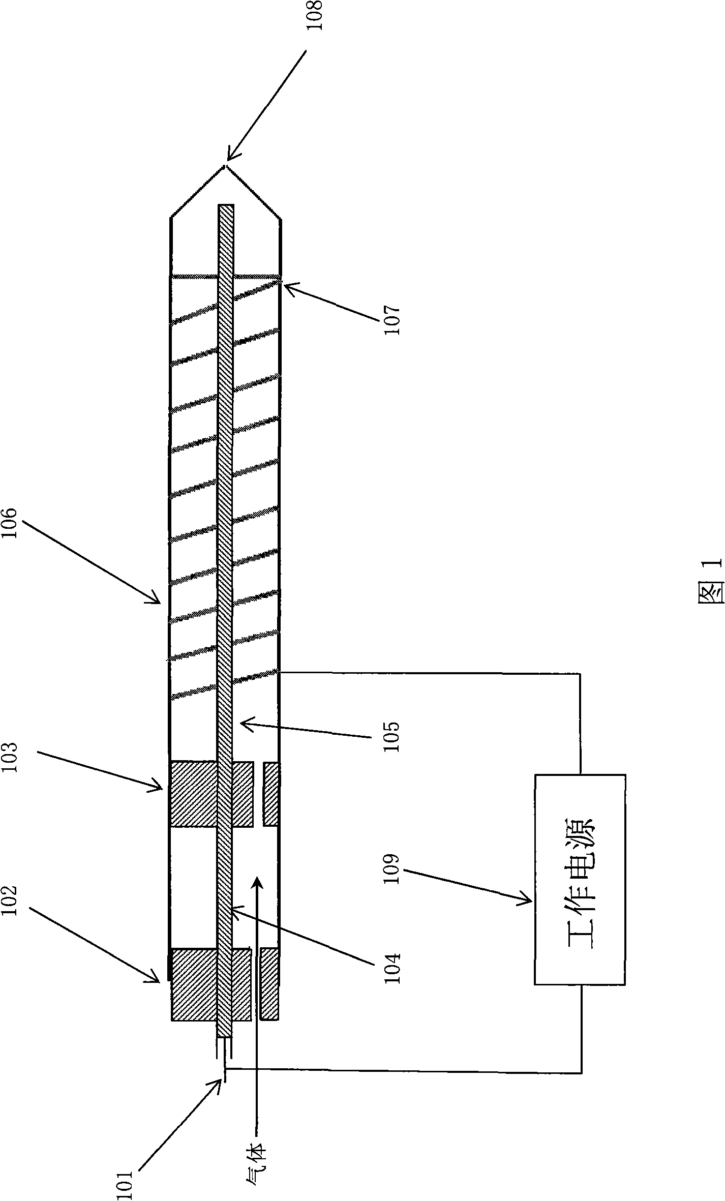 Method and apparatus for ionizing mass spectrographic analysis sample