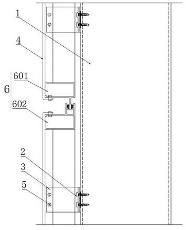 Plug board curtain wall structure and construction method