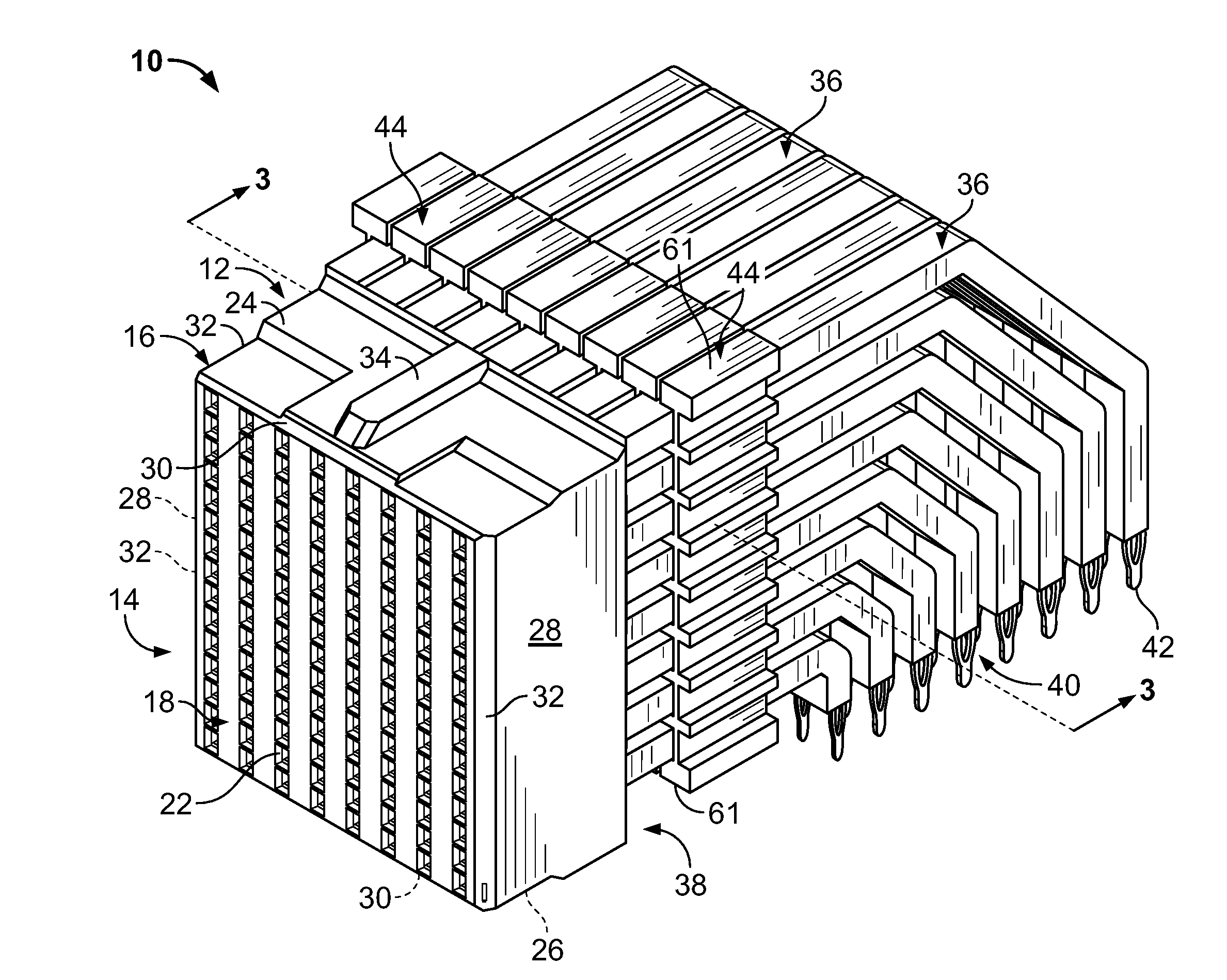 Electrical connector with electrically shielded terminals