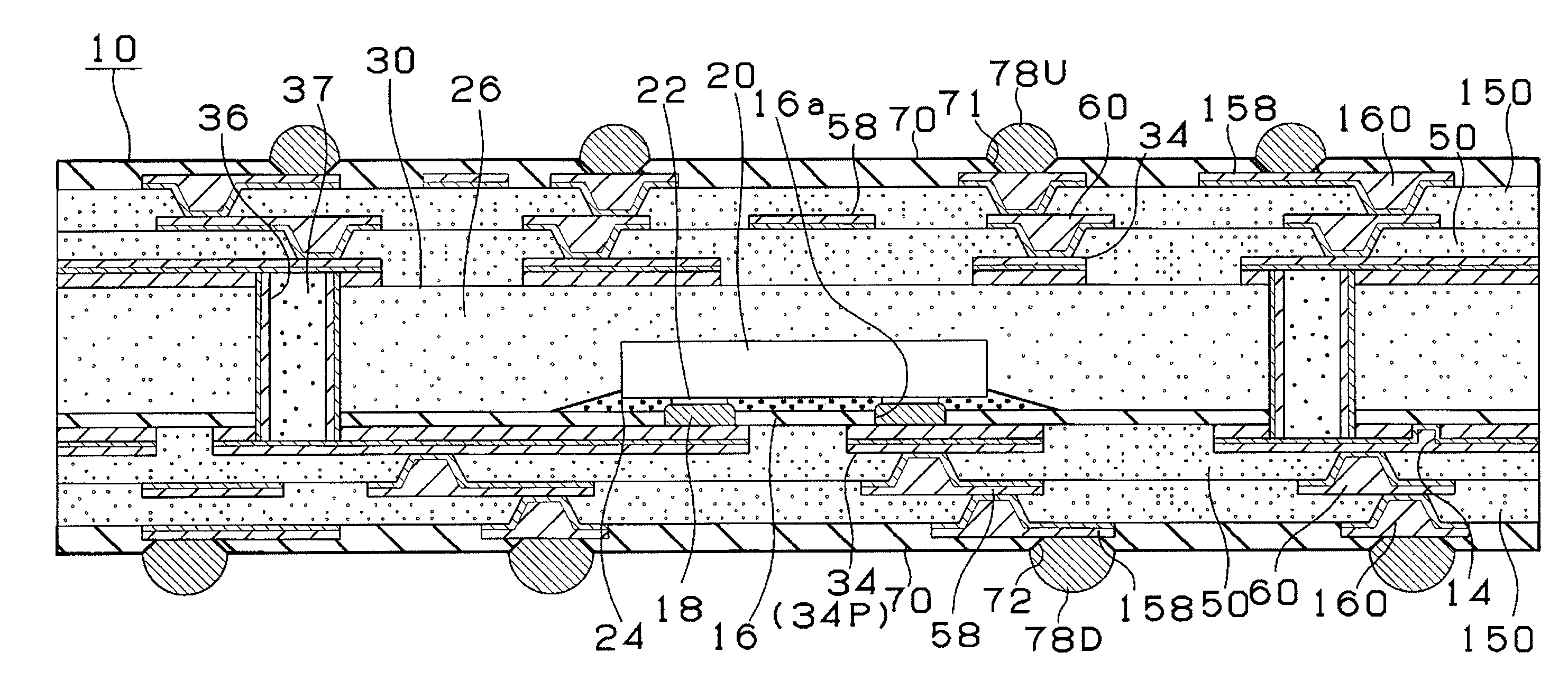 Printed wiring board with built-in electronic component and manufacturing method thereof