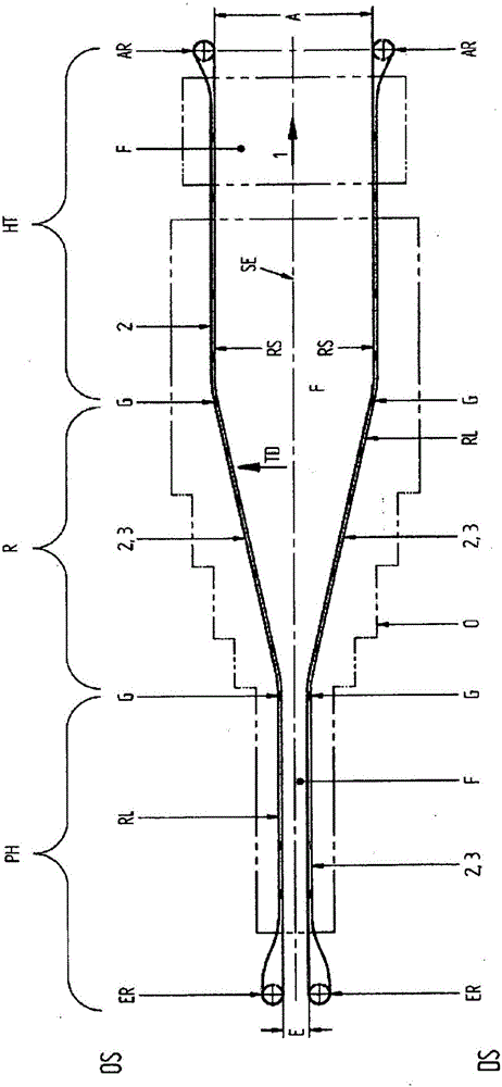 Linear-motor-driven conveying system, in particular stretching system