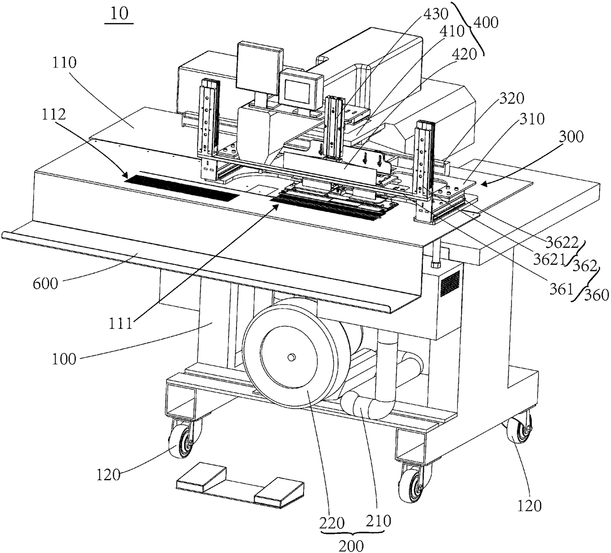 Cutting piece folding sewing mechanism and cutting piece folding sewing method