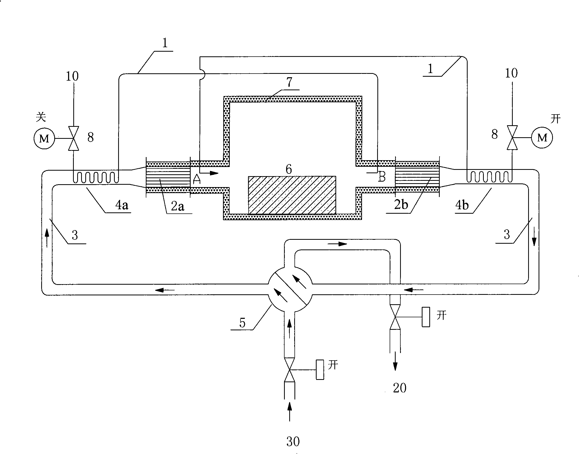 Low heat value burnt gas high-temperature air combustion system and method