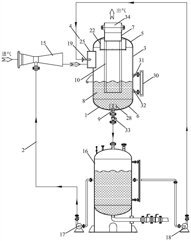 Efficient cyclone separator adopting liquid washing