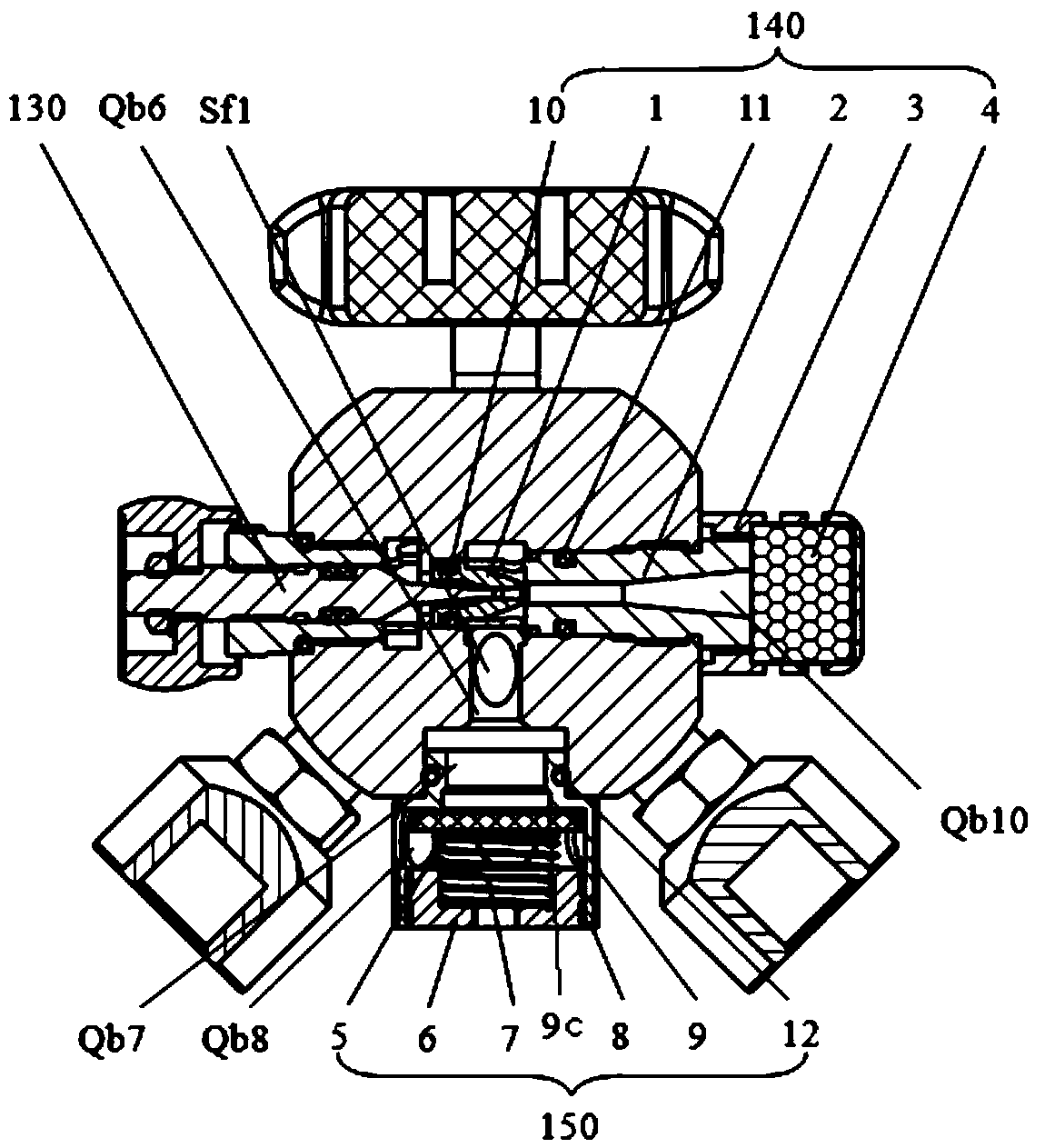 Integrated module of oxygen inhalation and negative pressure suction