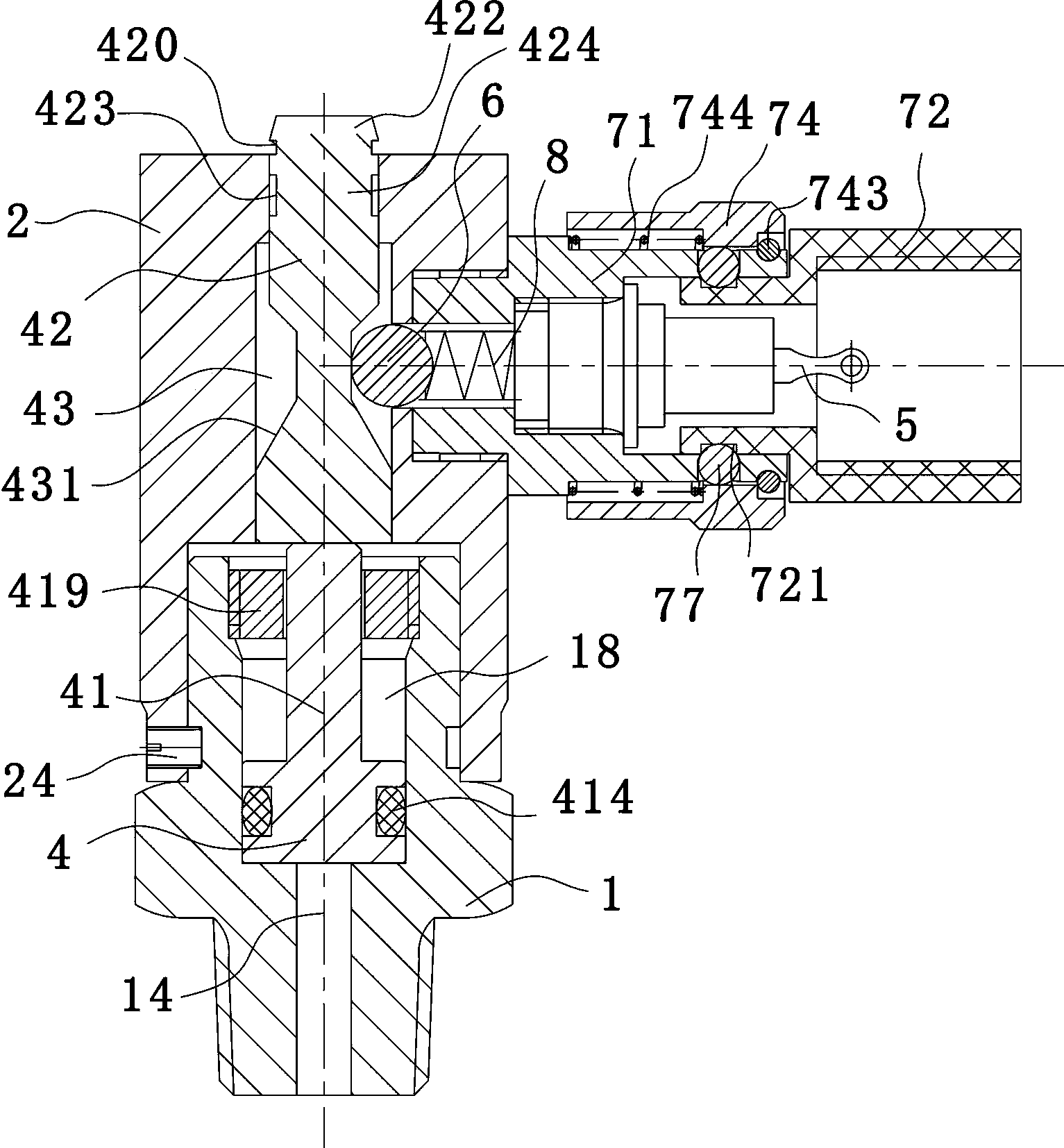 Self-locking pressure signal feedback device