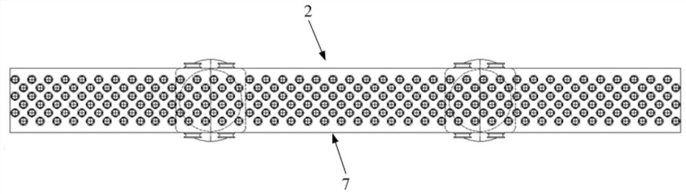 Connecting structure and method for indirect air-cooling system