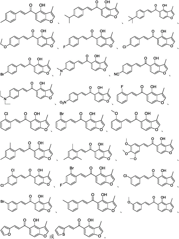 Substituted furan chalcone derivative and preparation method thereof