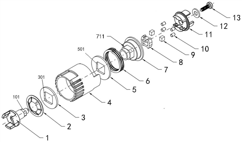 Friction type one-way damper