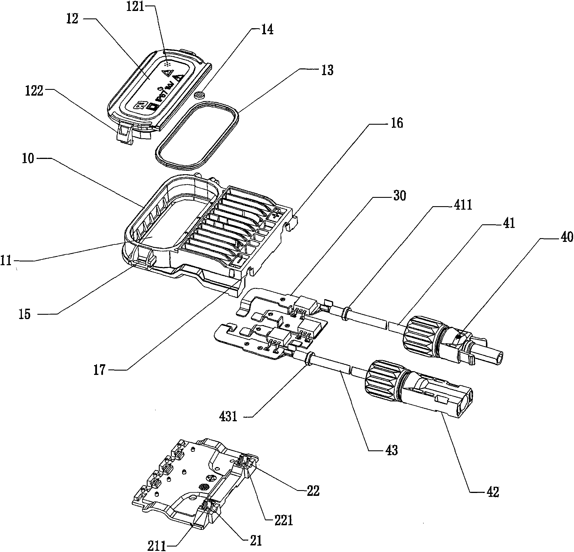 Waterproof and ventilating structure of solar junction box