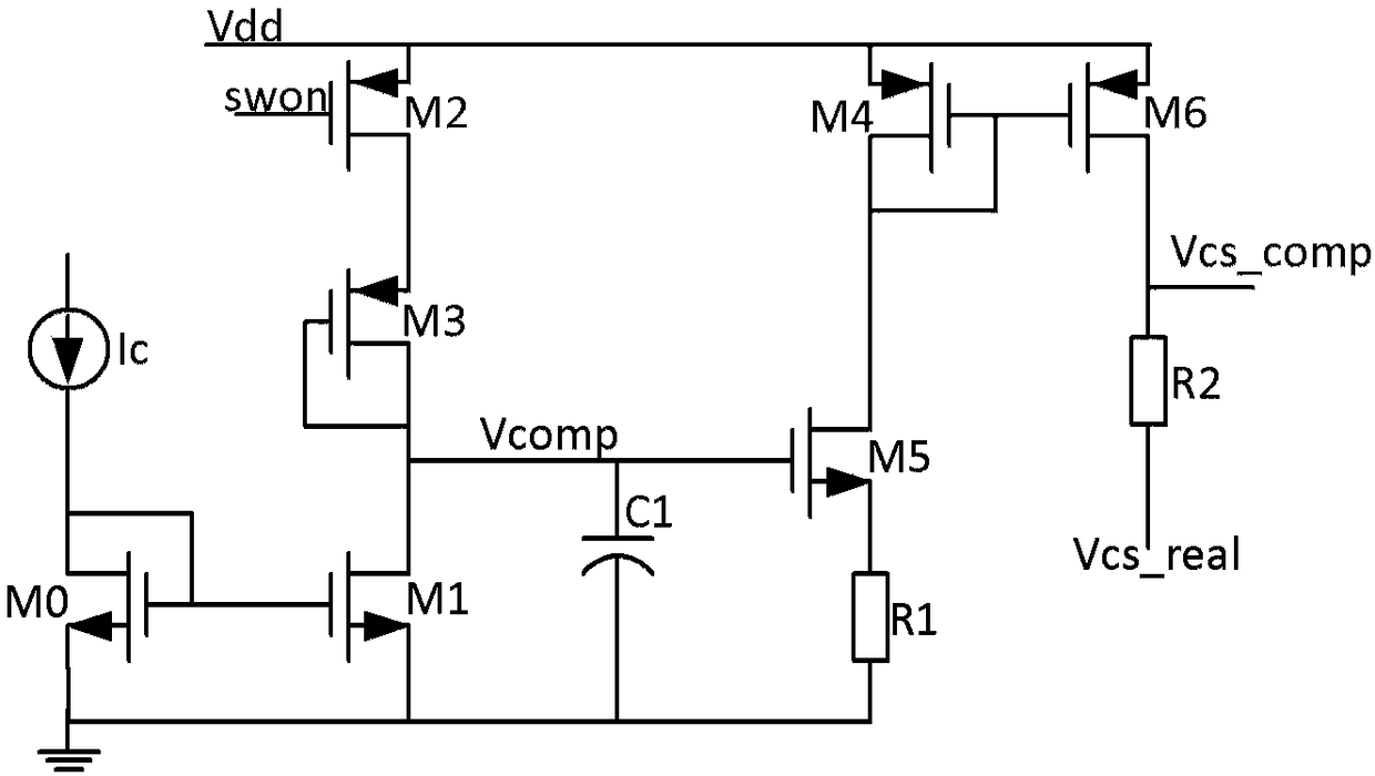 Line voltage compensation circuit, controller and LED driving circuit