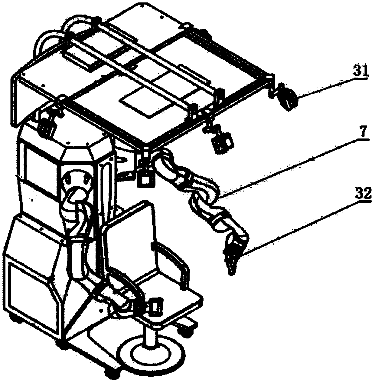 Upper limb both-arm rehabilitation training human-computer interaction method and system