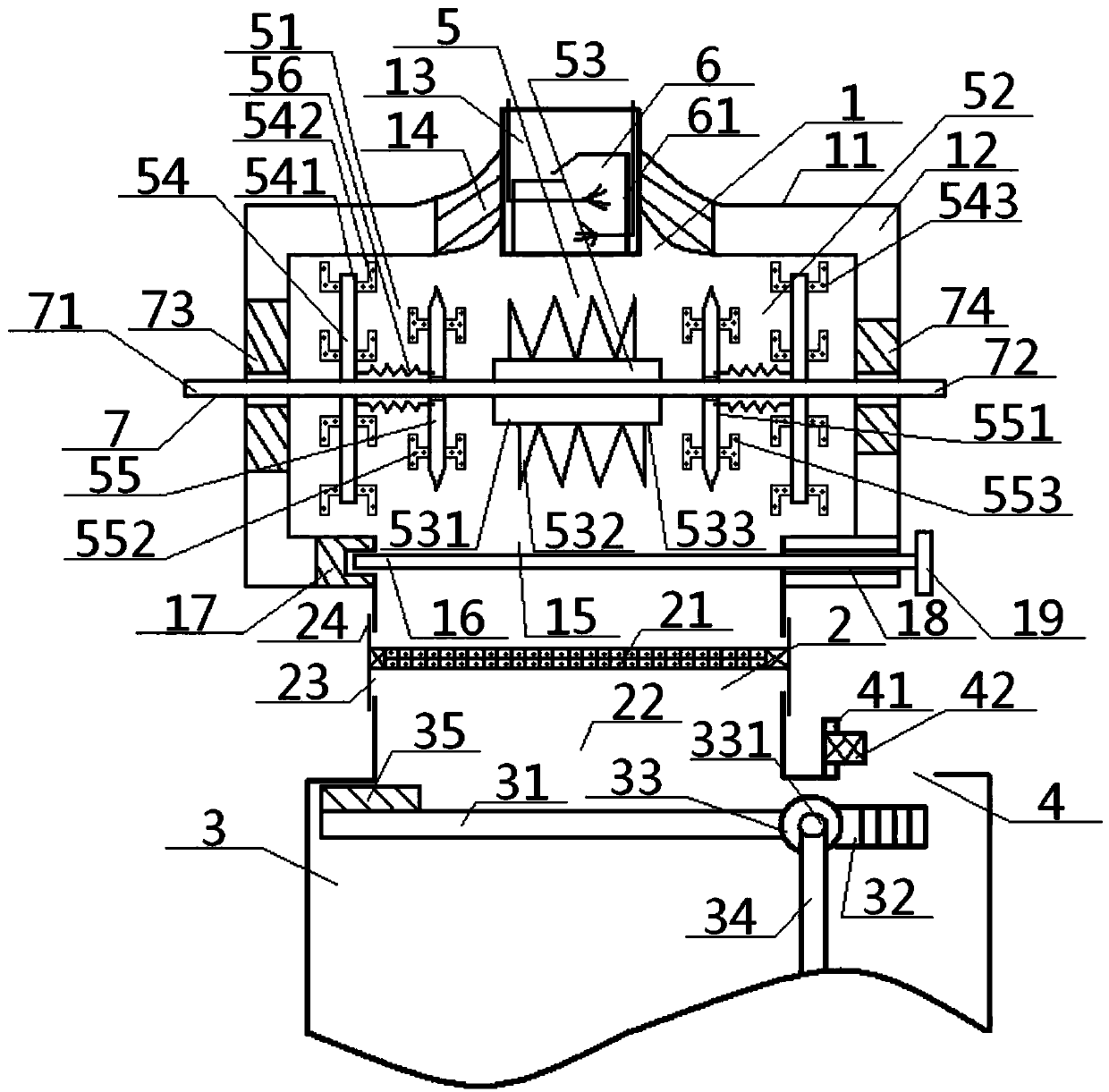 Pretreatment system of crop fermentation raw materials