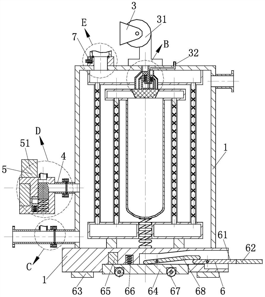 Three-return-stroke vertical gas boiler