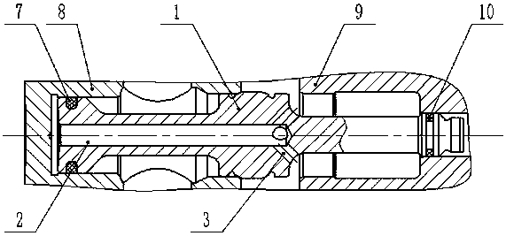 Valve rod of acting valve