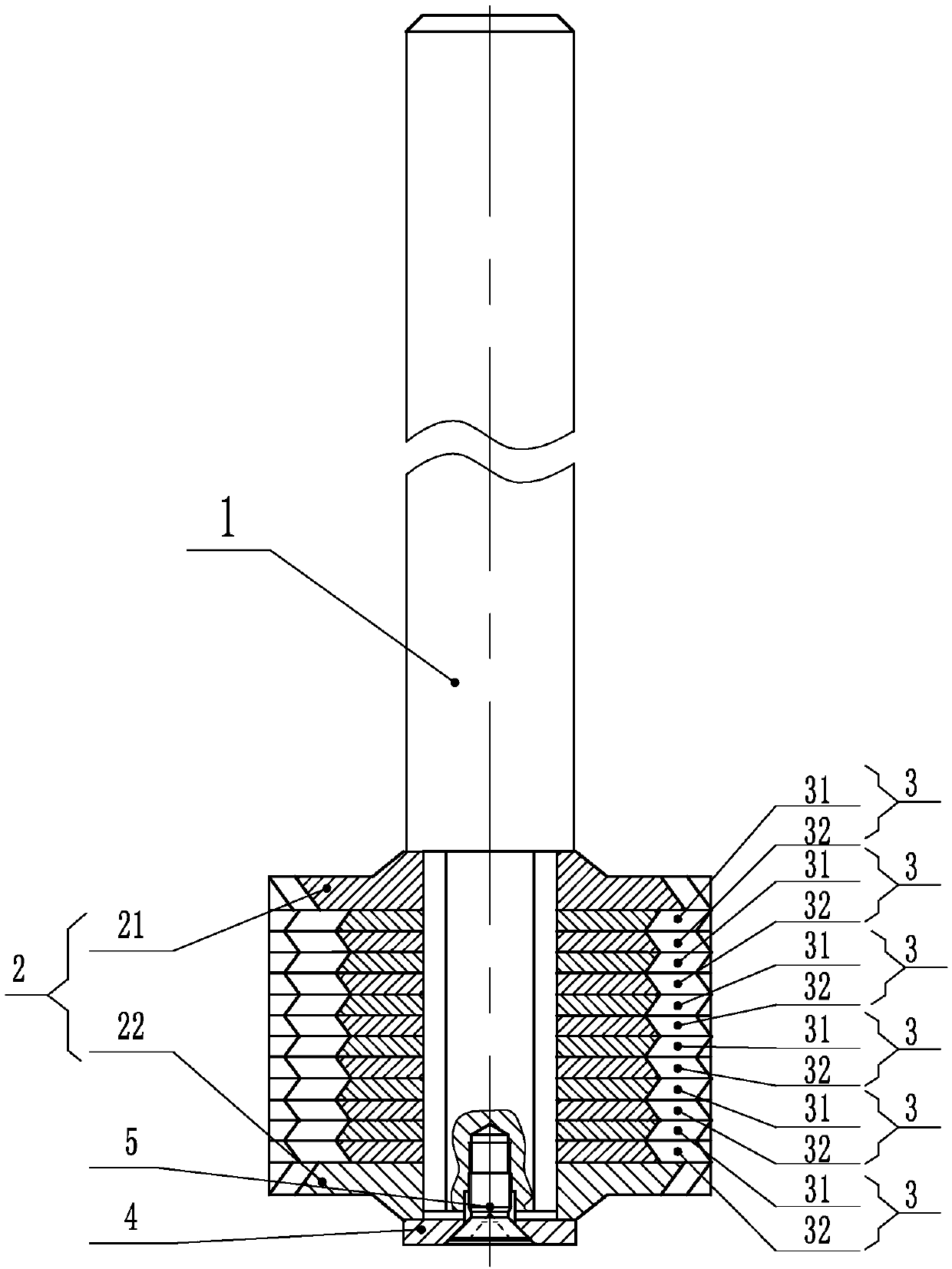 Combined tool for carbon fiber aramid paper honeycomb sandwich composite board