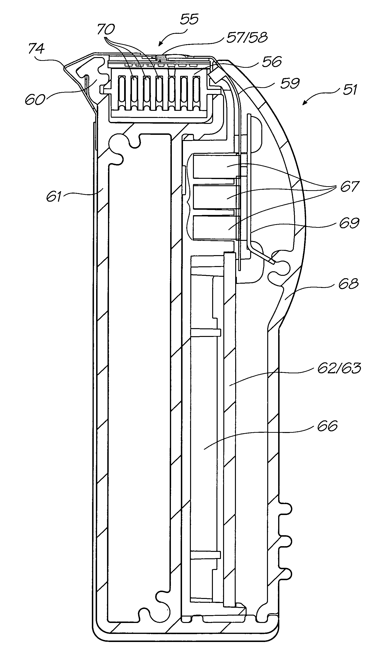 Inkjet printer with interposing printhead capping mechanism