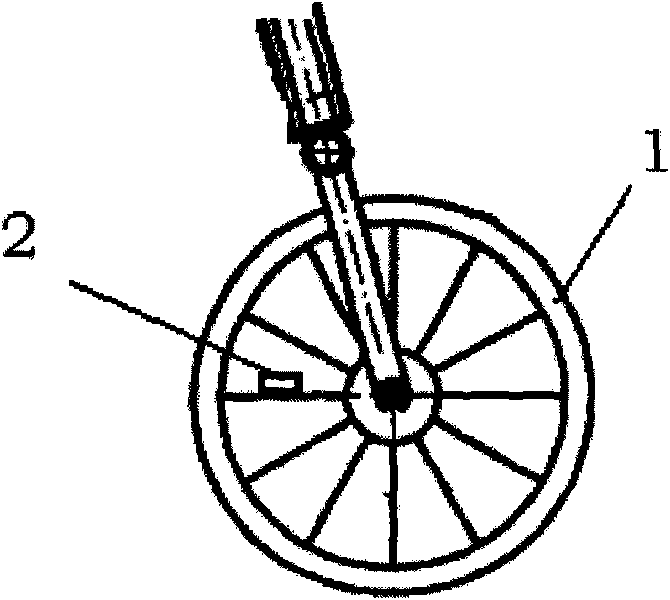 Overspeed warning device for bicycle in rainy days