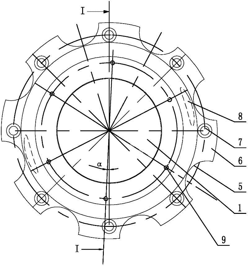 Transition base for processing inclined holes in inner cylinder space of gas turbine compressor exhaust cylinder