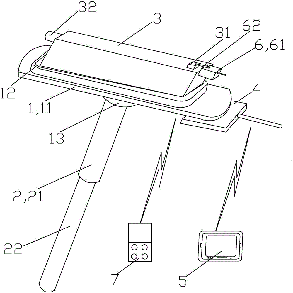 Portable and visual inspection device for transformer substation equipment