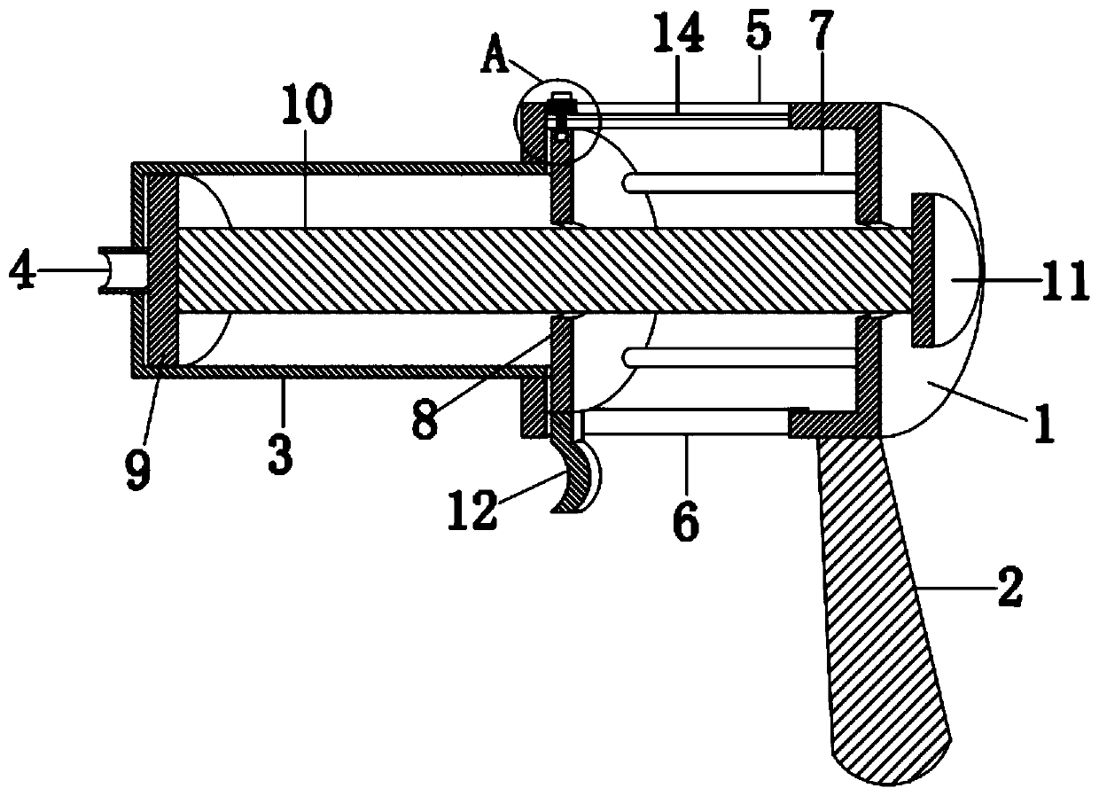 Effusion treatment device for neurosurgery clinics