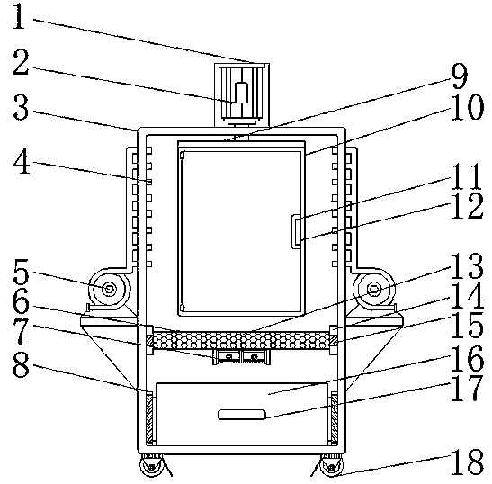 Classified screening device used for green tea processing