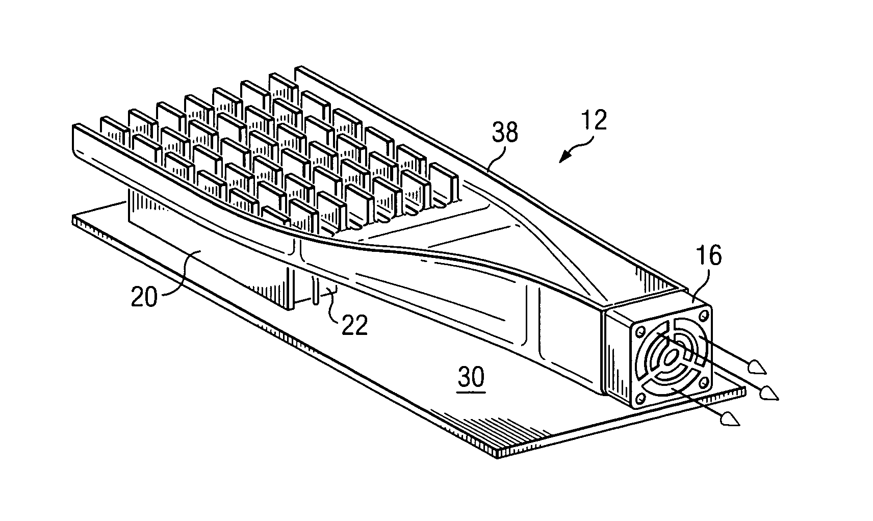 Compact electronics plenum