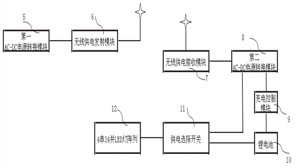 Lighting device capable of realizing wireless power supply