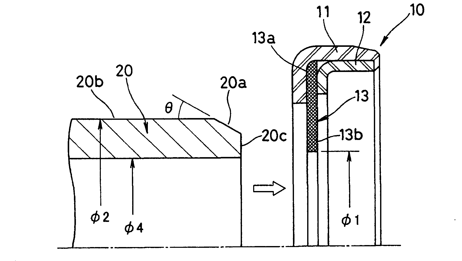 Sealing device and method of mounting same