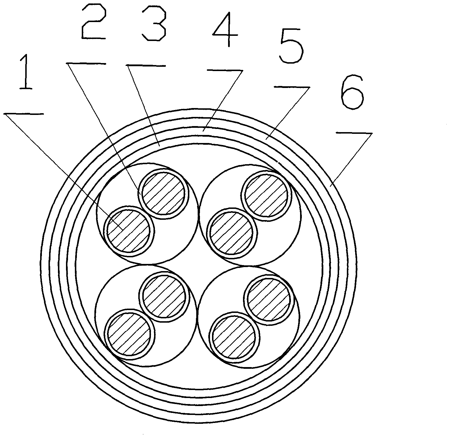 Sheathing and shielding security data cable