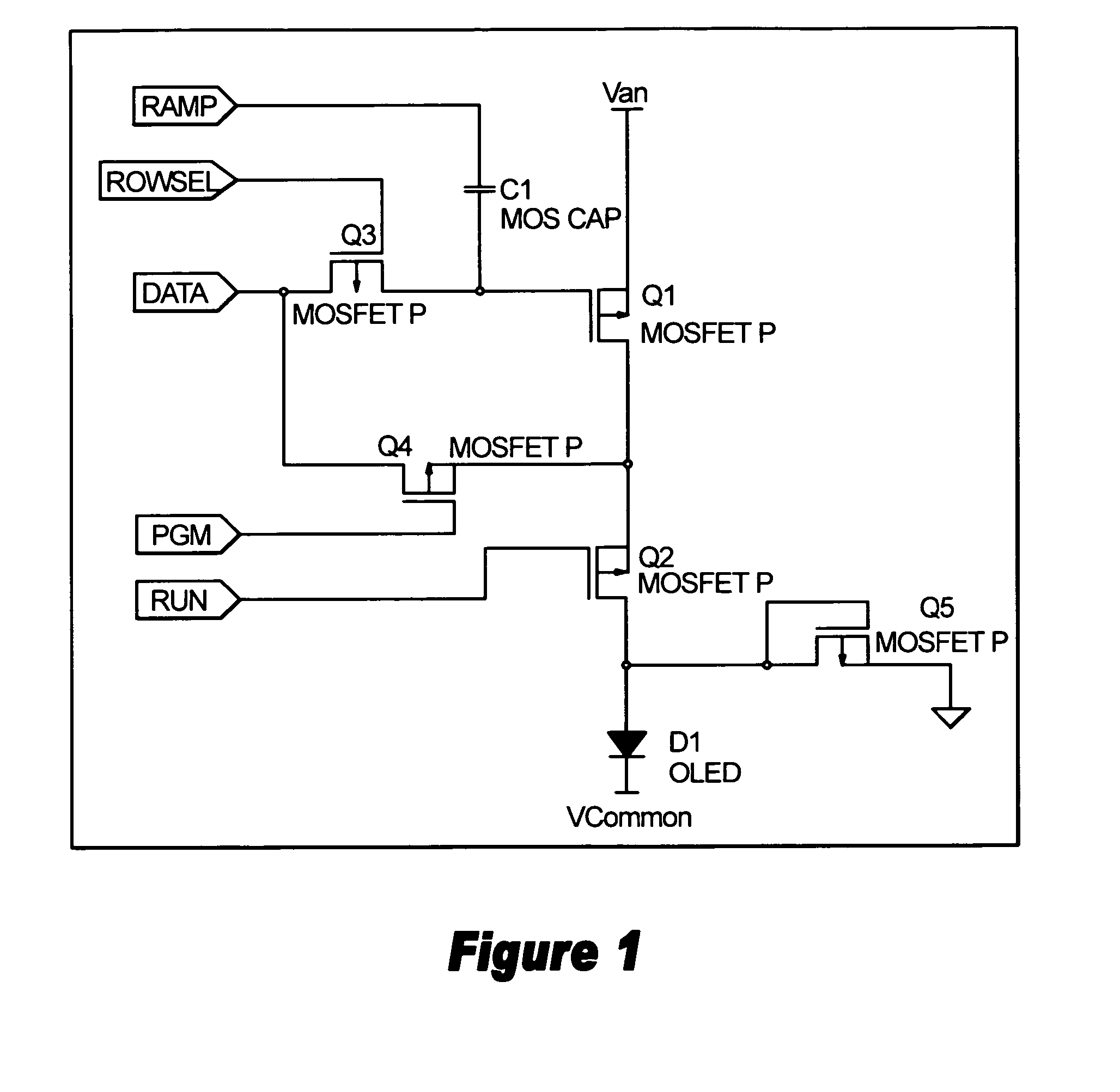 OLED active matrix cell designed for optimal uniformity