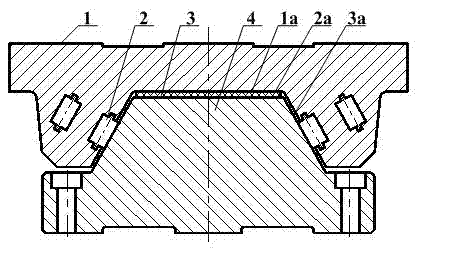 Novel linear rolling and sliding composite guide rail pair