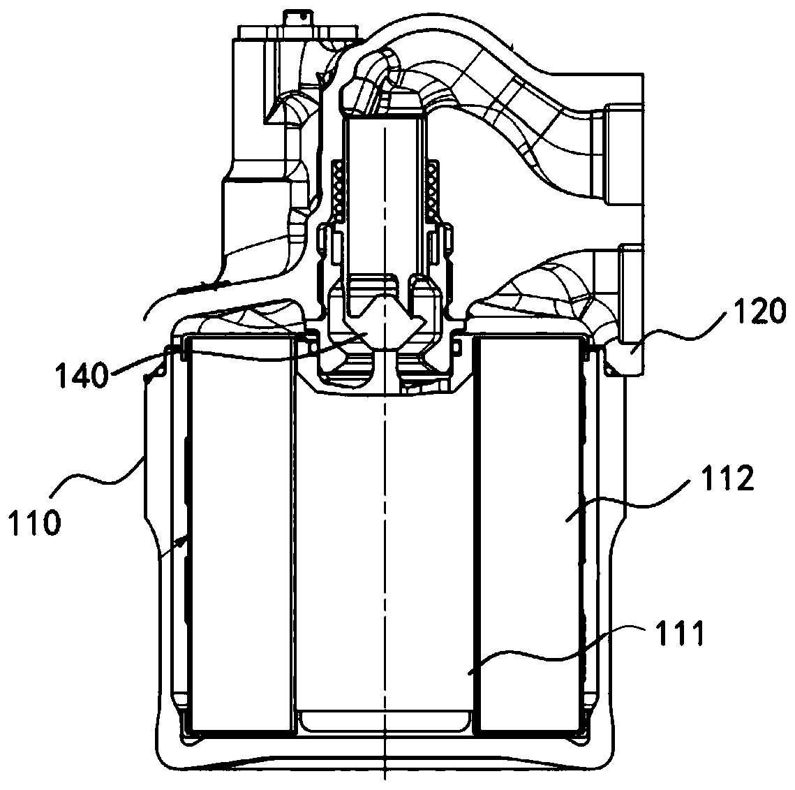 Lubricating oil filtering device