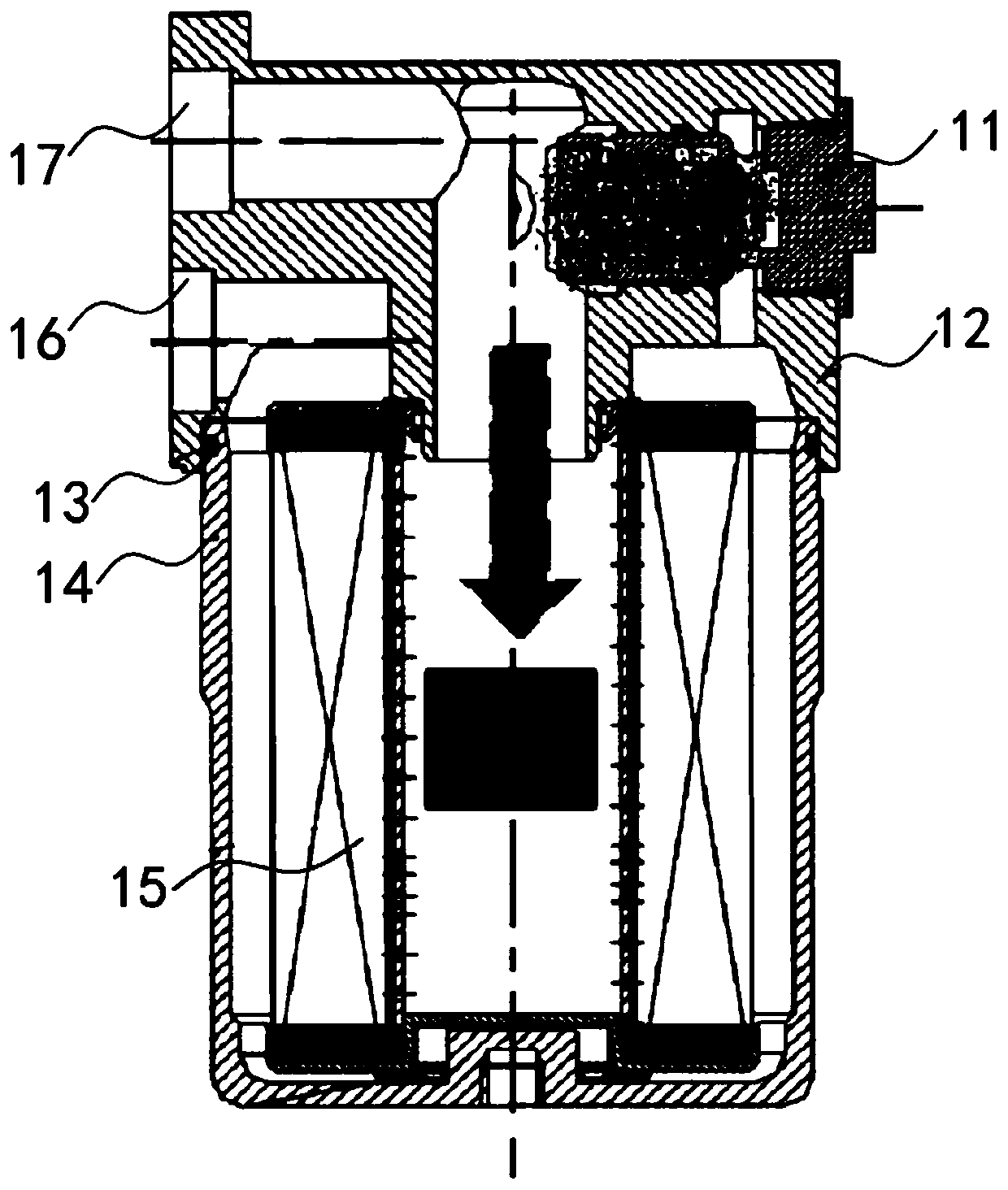 Lubricating oil filtering device