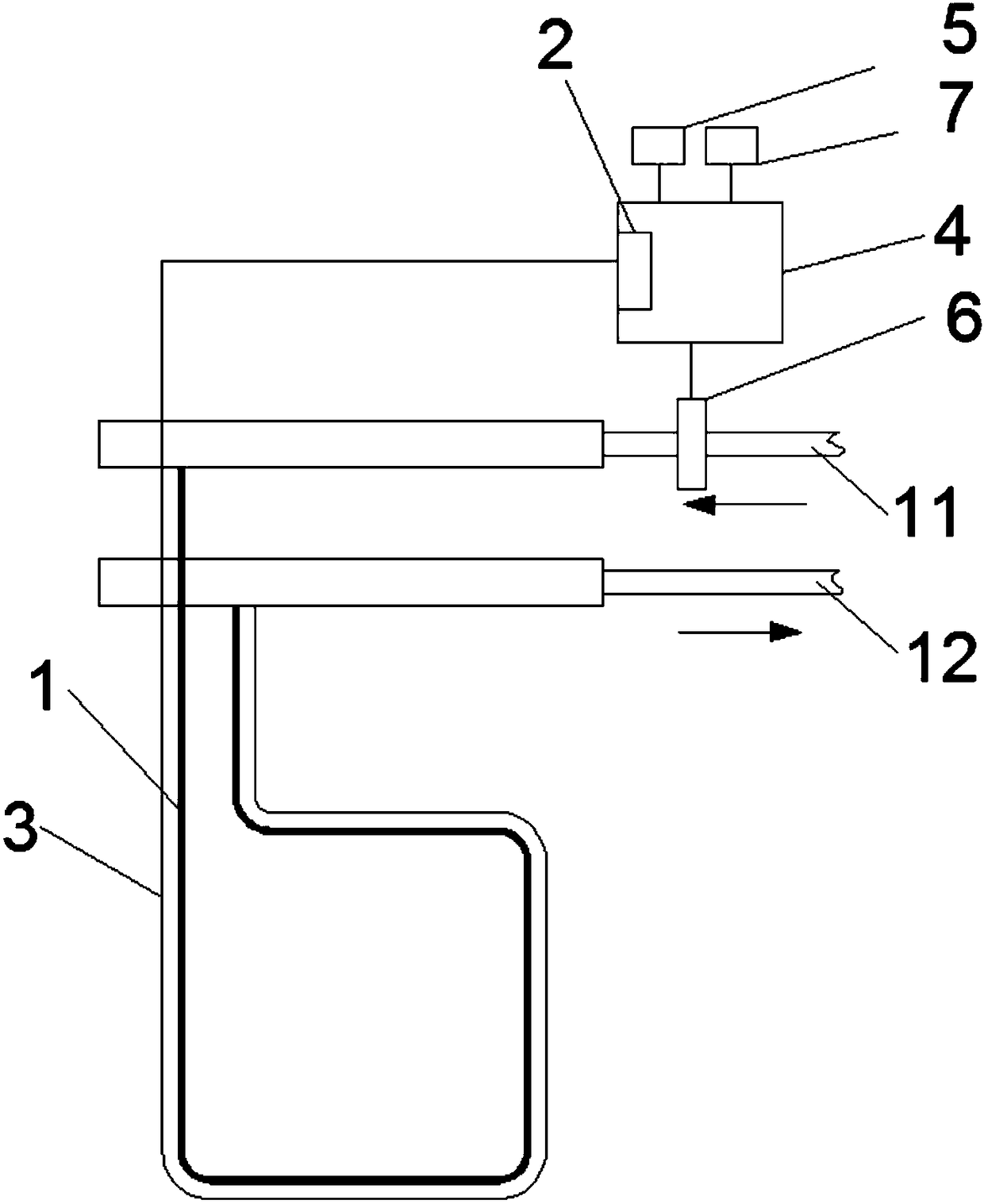 Floor heating pipeline liquid leak detection device and method