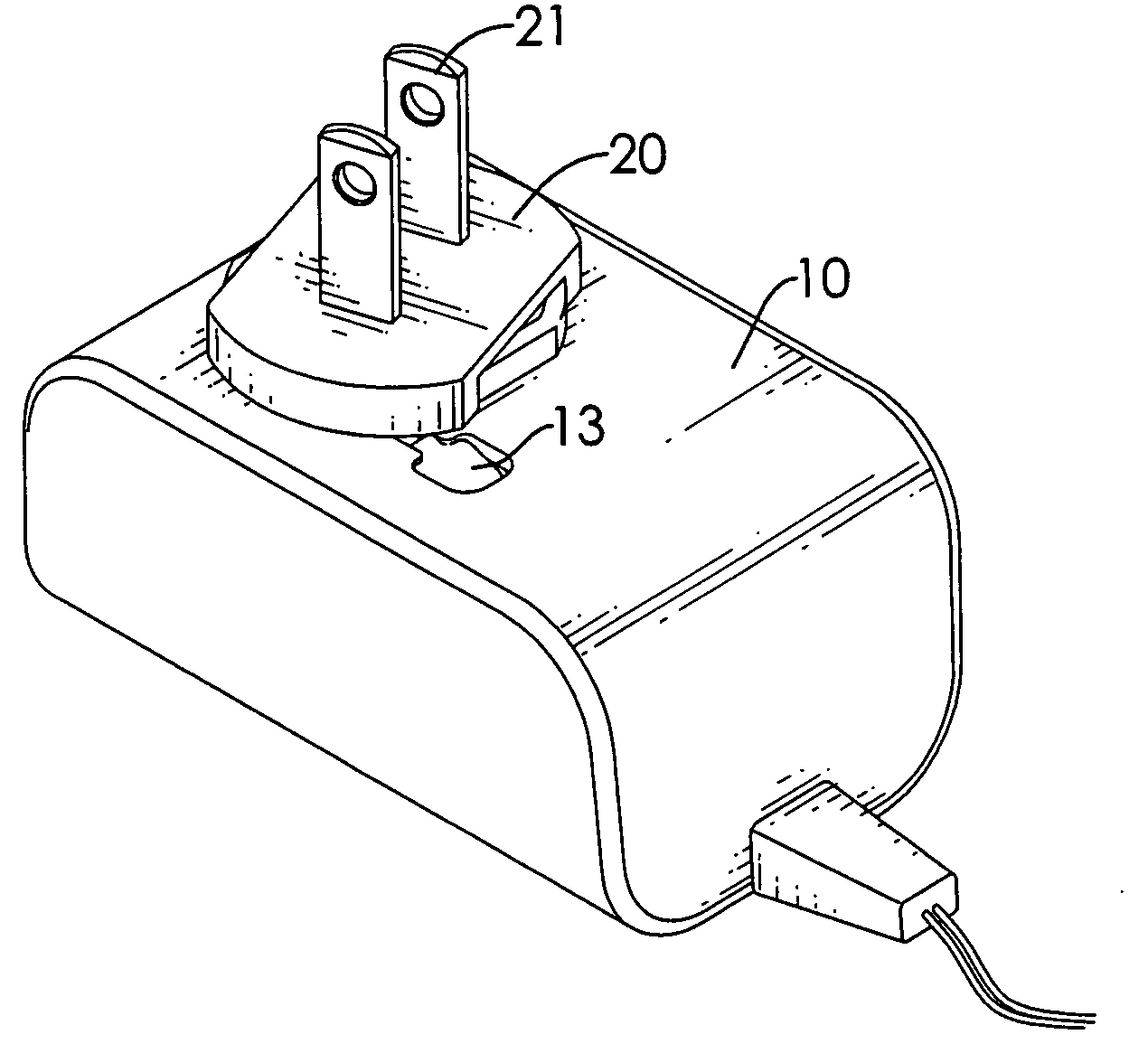 Securing device for a power supply adapter